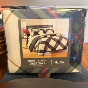 Martha Stewart Flannel Duvet Cover - Winter Lodge Full/Queen
